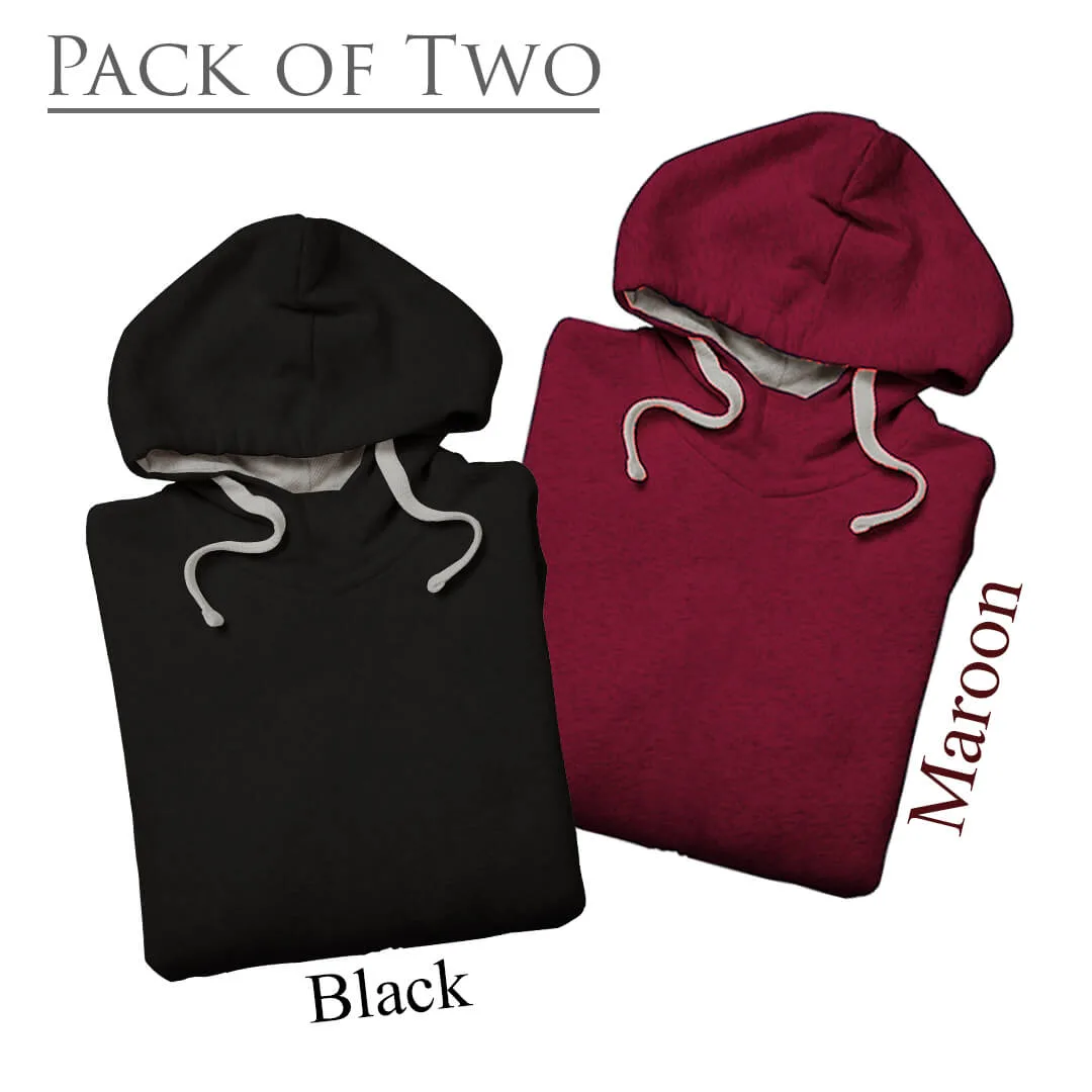 Super Saver- Plain Hoodie Combo (Pack of Two) - Image 2