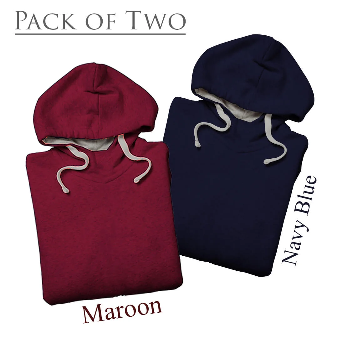 Super Saver- Plain Hoodie Combo (Pack of Two)