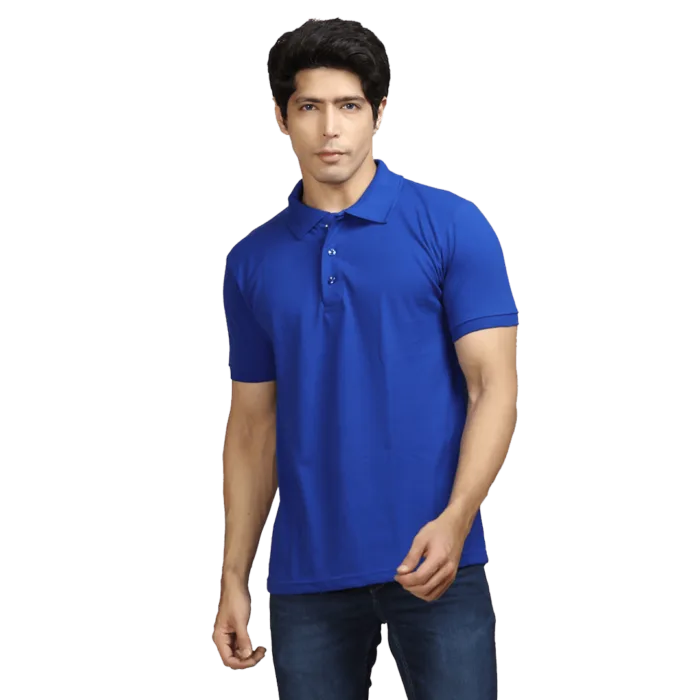 Solid Polo T-Shirt- Royal Blue