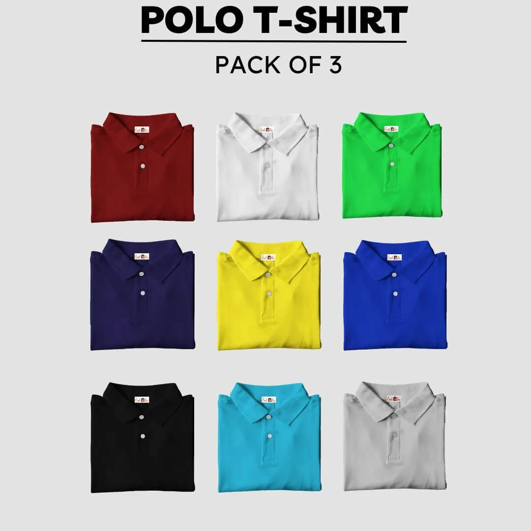 Pick Any 3 Collar T-Shirts Combo