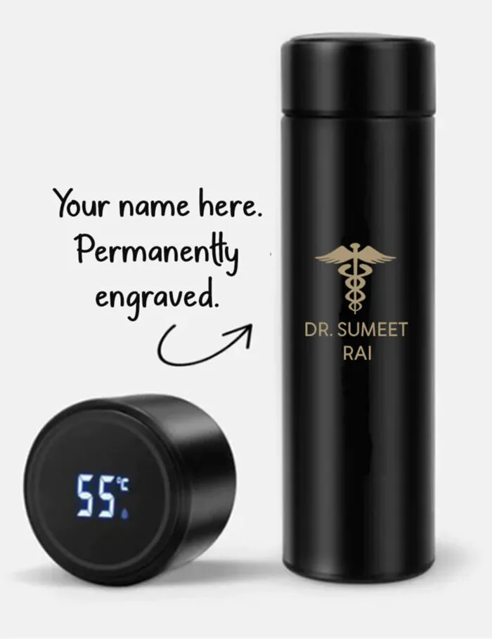 Personalized Doctor Name LED Temperature Bottle