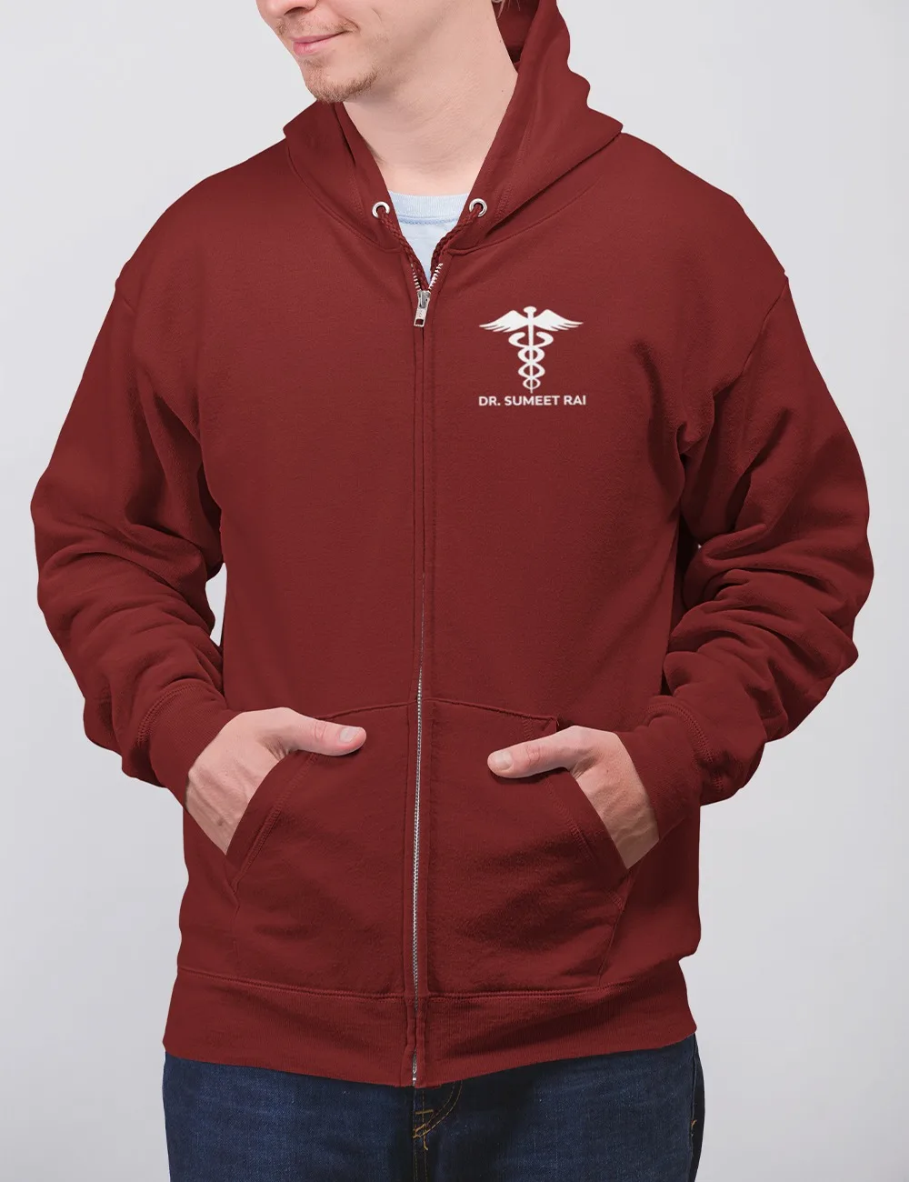 Custom Doctor Name Zipper Hoodie - Image 2