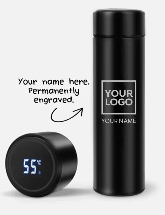 Custom Smart Temperature Display Bottle - Get Your Logo and Name