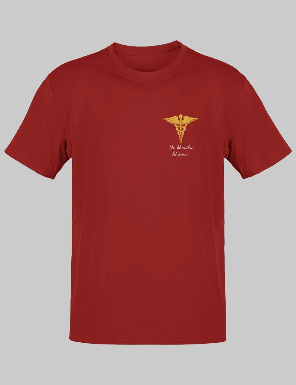 Custom Medical Symbol Doctor T-shirt With Your Name | Customized Name T-shirt - Image 2