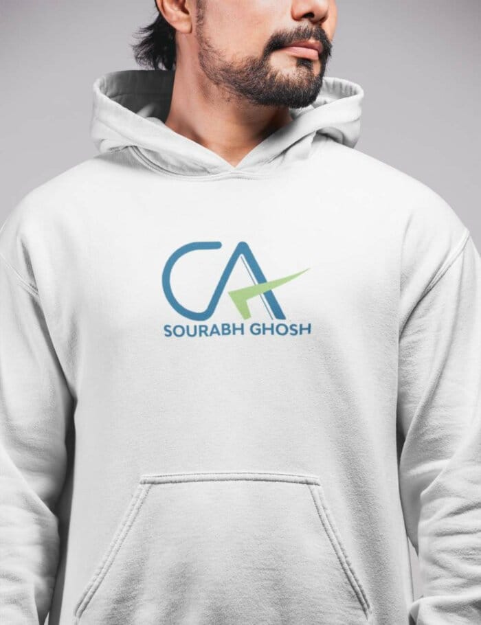 Personalized CA Unisex Hoodie | CA Logo with Custom Name | Customized Hoodies for Chartered Accountant
