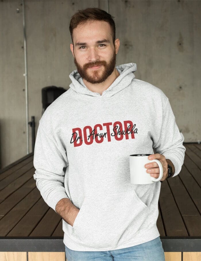 Personalized Medical Symbol Doctor Unisex Hoodie | White color Doctor Hoodie