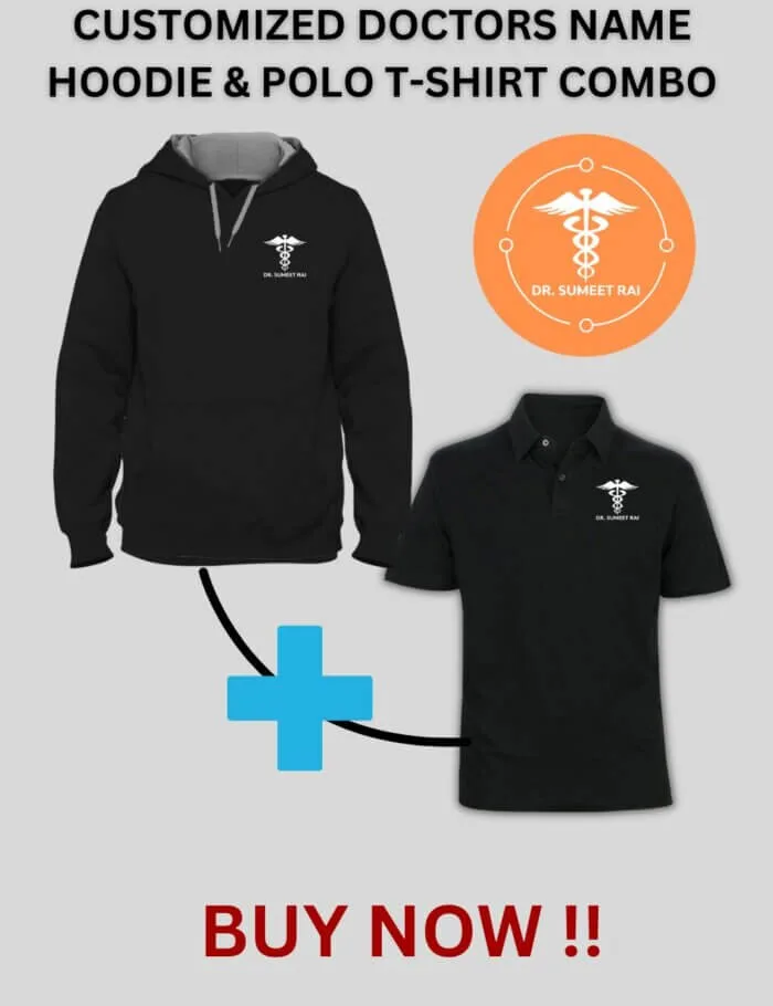 Personalized Medical Symbol Doctor Unisex Hoodie T-Shirt Combo