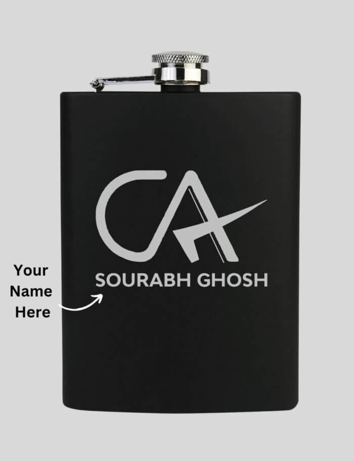 Personalized CA Logo & Name Classic Hip Flask