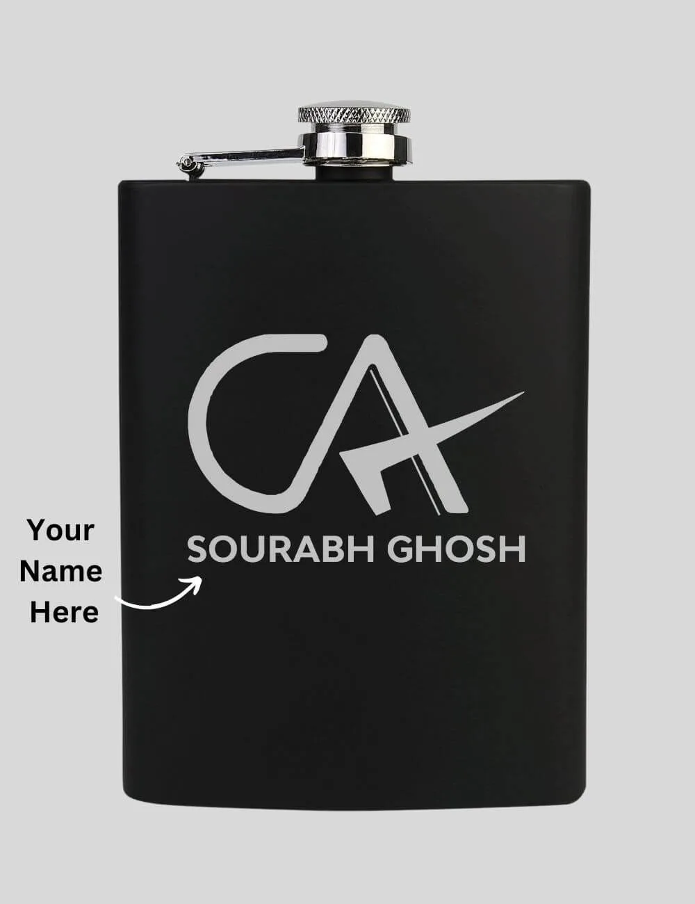 Personalized CA Logo & Name Classic Hip Flask