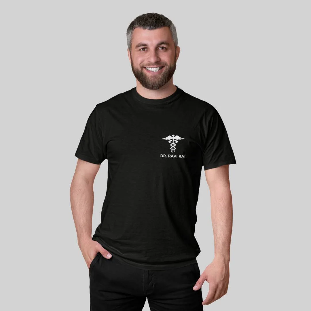 Personalized Medical Symbol Doctor Unisex Round Neck T-Shirt Combo | Gift For Doctors | Doctors T-shirt Combo - Image 2