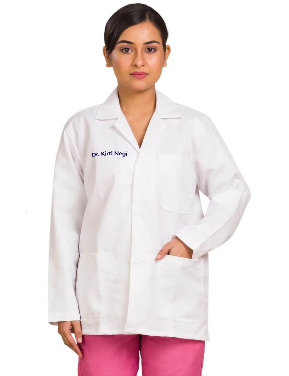Personalized Doctor Name Unisex Apron (Full Sleeves) | Gift for Doctors| Customized Doctor Apron Lab Coat - Image 2