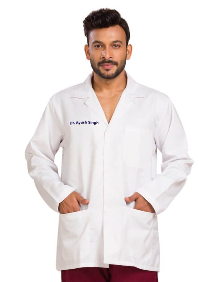 Personalized Doctor Name Unisex Apron (Full Sleeves) | Gift for Doctors| Customized Doctor Apron Lab Coat