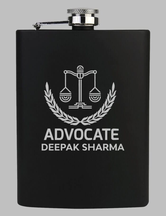 Personalized Advocate Logo Name Classic Hip Flask