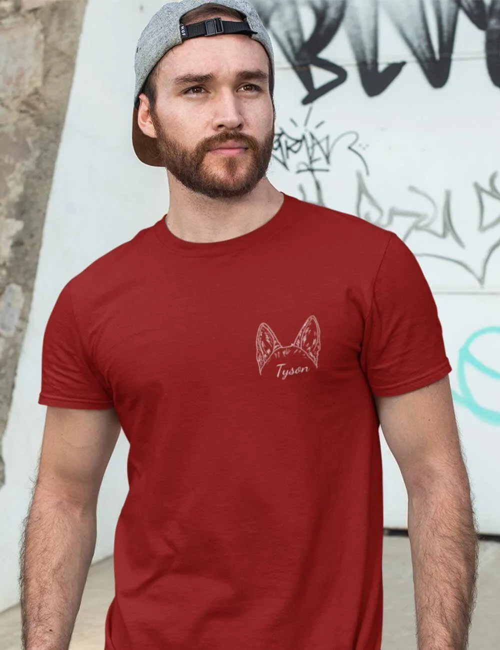 Personalized Dog Ear T-shirt with Your Pet's Name| Gift for Pet Lovers - Image 2