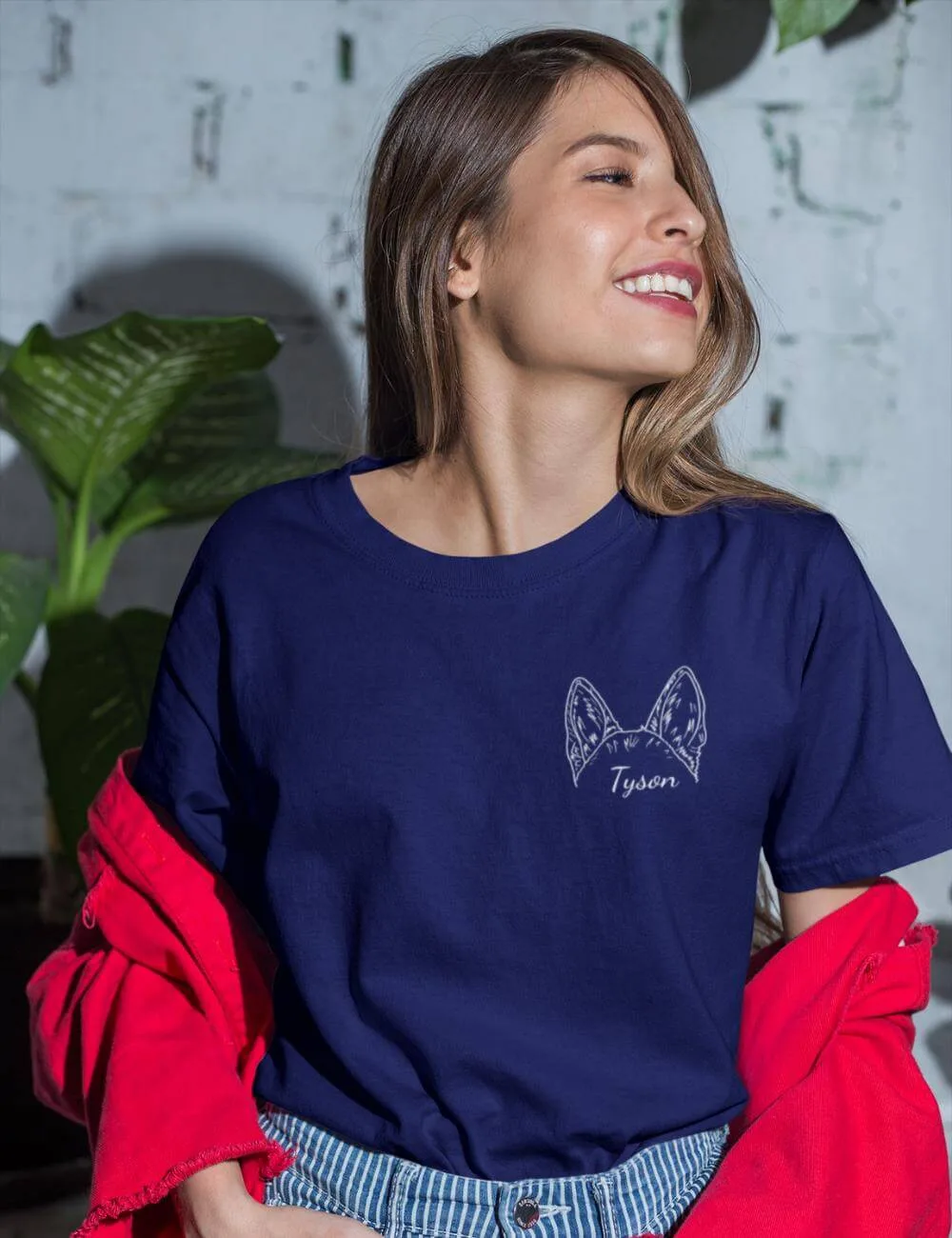 Personalized Dog Ear T-shirt with Your Pet's Name| Gift for Pet Lovers - Image 4