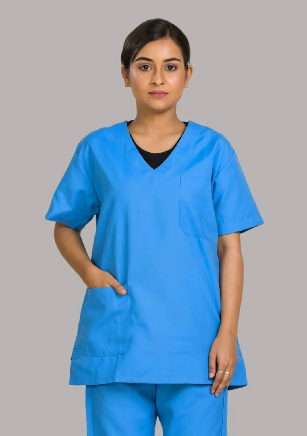 Premium Medical Unisex Scrub Suit Dress - Sky Blue