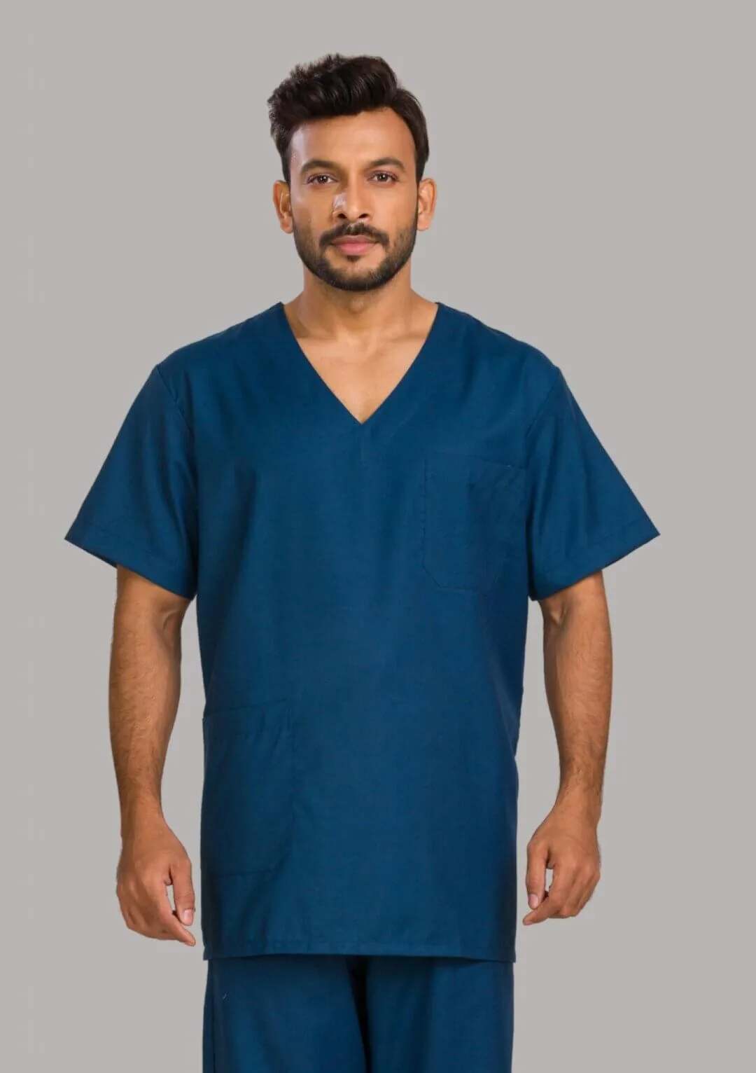 Premium Medical Unisex Scrub Suit Dress - Peacock Blue