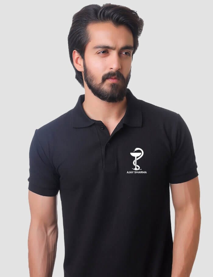 Personalized Pharmacist Medical Symbol Unisex Polo T-shirt | Gift for Pharmacist | Customized Pharmacist T-shirts