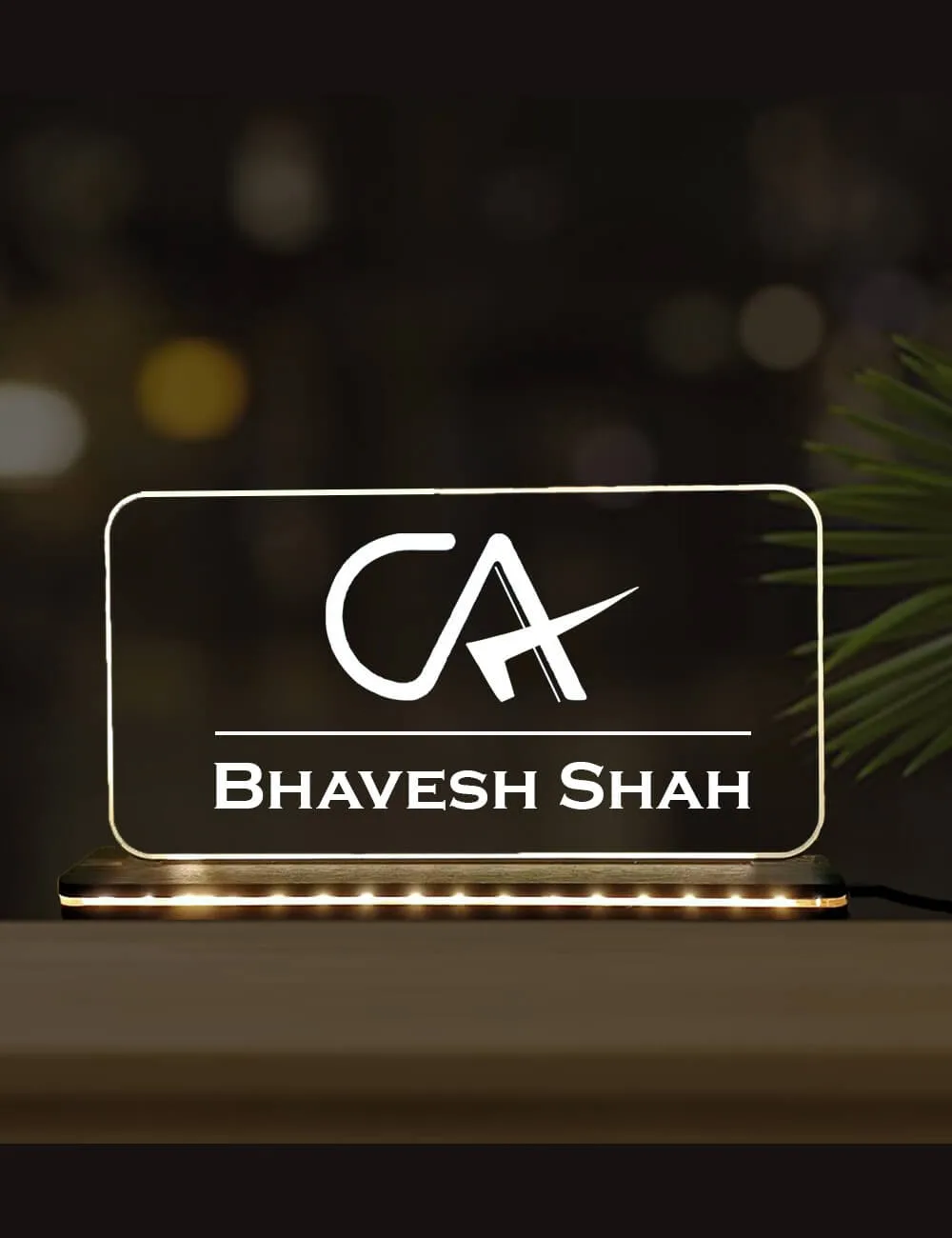 Personalized Chartered Accountant Name Lamp | Gift For CA