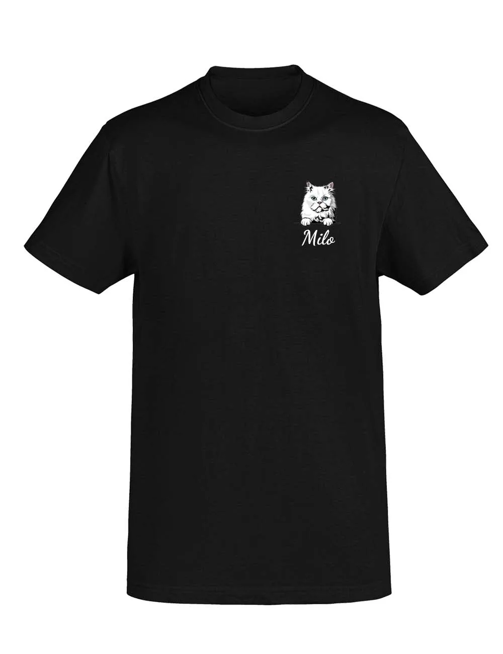 Personalized Pet Unisex T-Shirt With Pet Name | Customized Cat Name T-Shirt
