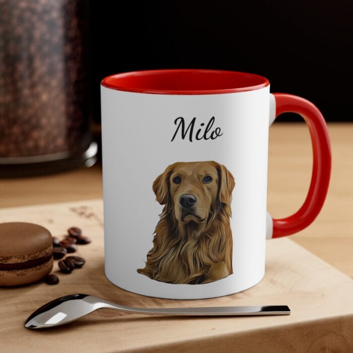 Red custom pet mug