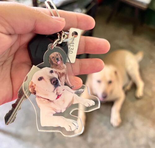 Personalized Pet Photo Acrylic Keychain photo review