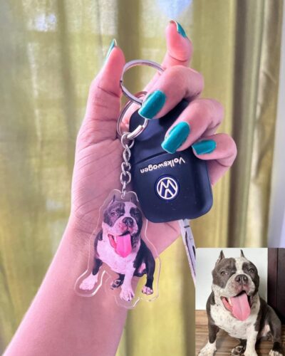 Personalized Pet Photo Acrylic Keychain photo review