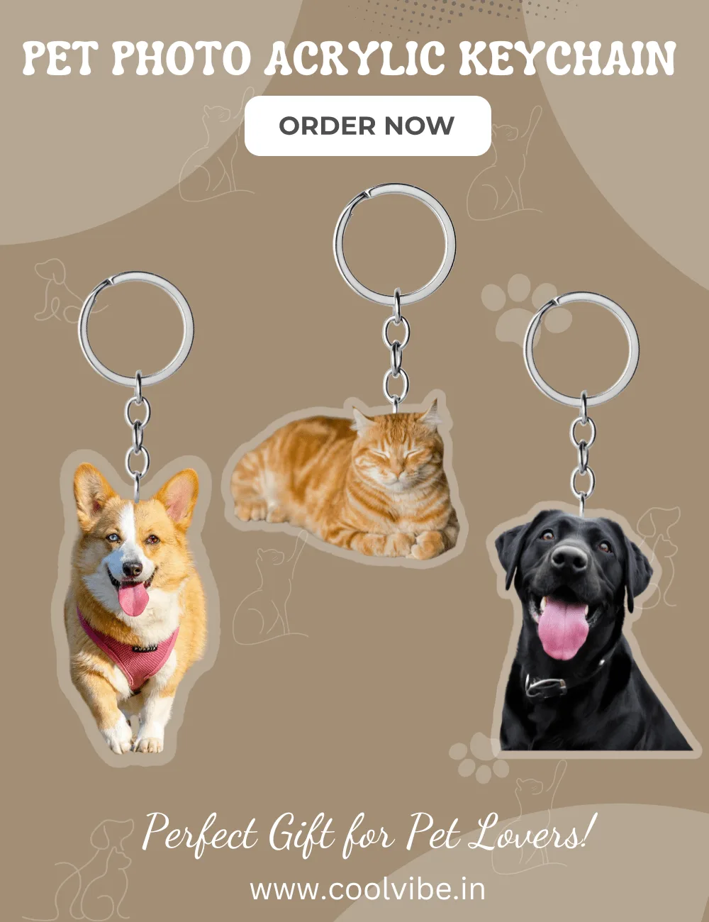 Pet Acrylic Keychain